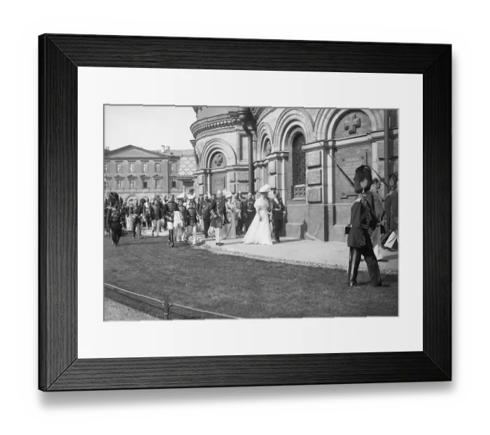 Framed Print : Nicholas Ii & Czarina Walk From Church Framed Print : Nicholas Ii & Czarina Walk From Church