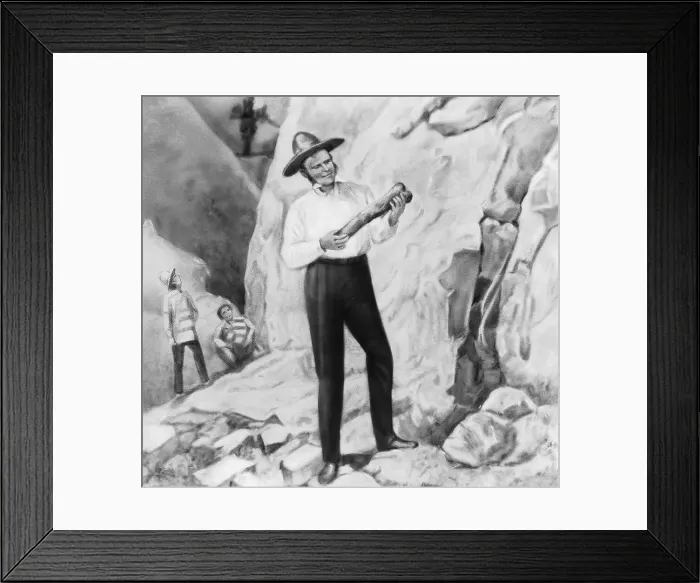 Framed Print : Charles Darwin Posing on South American Excursion Framed Print : Charles Darwin Posing on South American Excursion