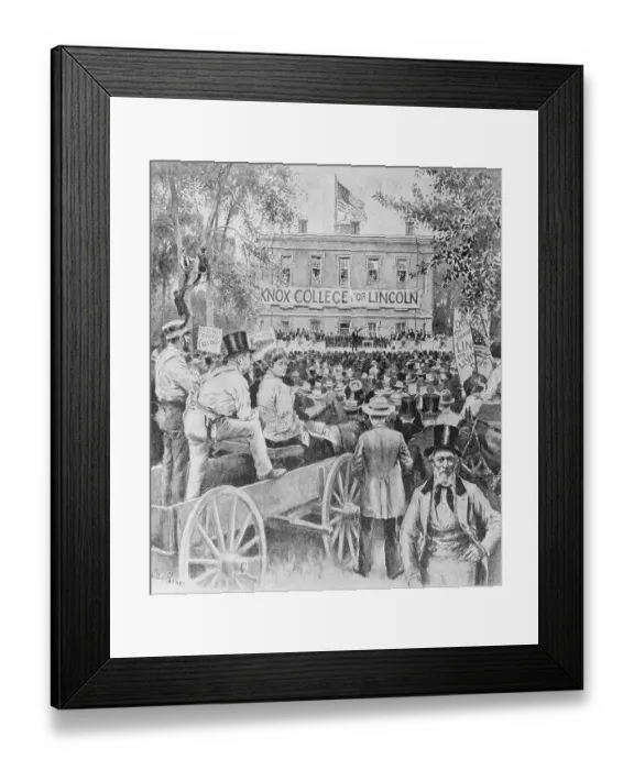 Framed Print : Crowd Attending Lincoln-Douglas Debates Framed Print : Crowd Attending Lincoln-Douglas Debates