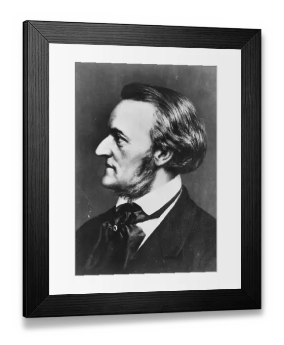 Framed Print : Profile of Composer Richard Wagner