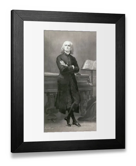 Framed Print : Composer Franz Liszt with Arms Folded Framed Print : Composer Franz Liszt with Arms Folded