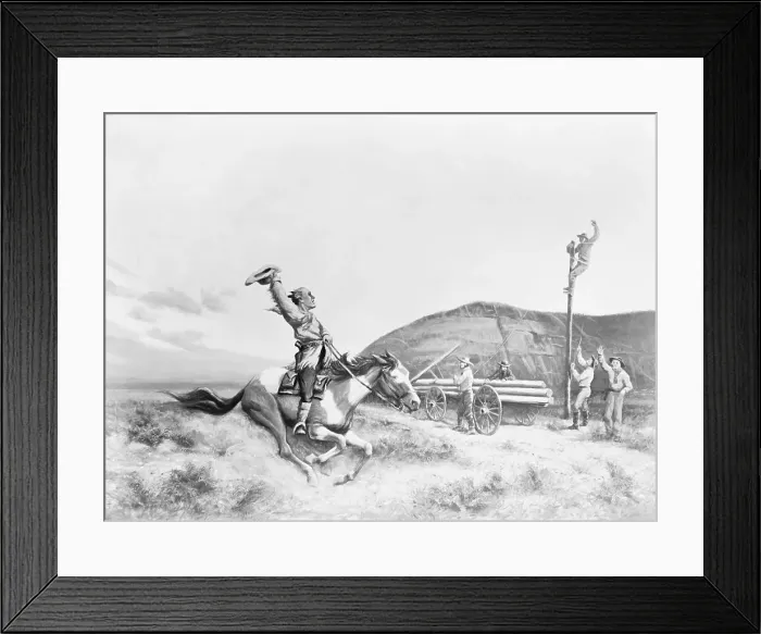 Framed Print : Pony Express Rider Framed Print : Pony Express Rider