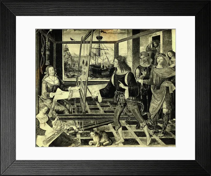 Framed Print : Penelope at Her Loom