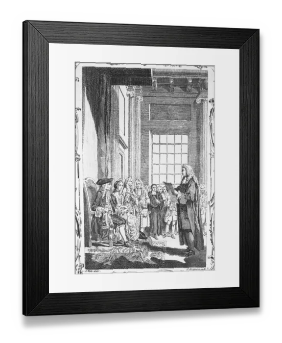 Framed Print : English Bill of Rights Read to William and Mary Framed Print : English Bill of Rights Read to William and Mary