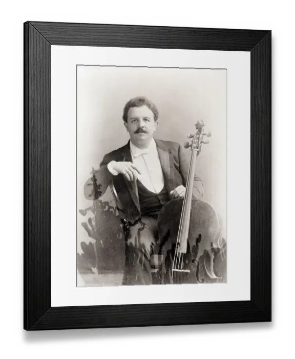 Framed Print : Closeup Victor Herbert Holding Cello Framed Print : Closeup Victor Herbert Holding Cello