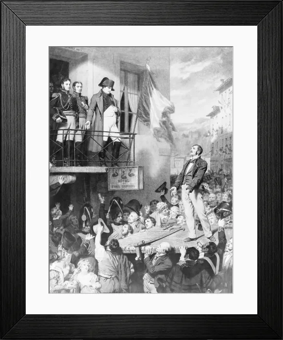 Framed Print : Crowd Welcoming Napoleon Framed Print : Crowd Welcoming Napoleon