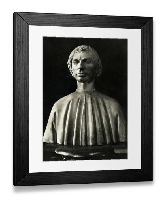 Framed Print : Marble Bust of Nicolo Machiavelli Framed Print : Marble Bust of Nicolo Machiavelli