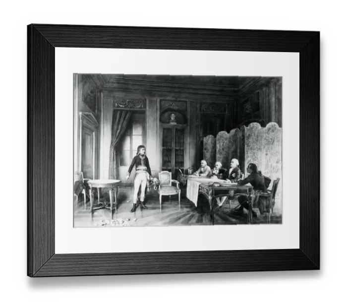 Framed Print : Napoleon Negotiating Peace of Campoformio Framed Print : Napoleon Negotiating Peace of Campoformio