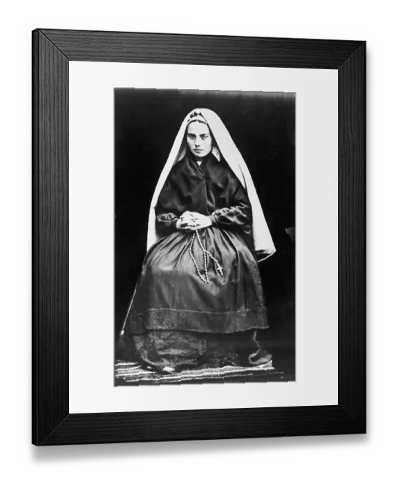 Framed Print : Portrait of Saint Bernadette of Lourdes Framed Print : Portrait of Saint Bernadette of Lourdes