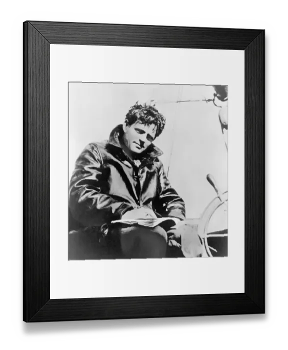 Framed Print : Jack London Writing Aboard Ship Framed Print : Jack London Writing Aboard Ship