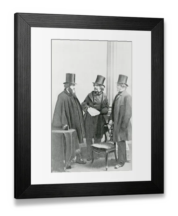 Framed Print : Nathaniel Hawthorne with His Publishers