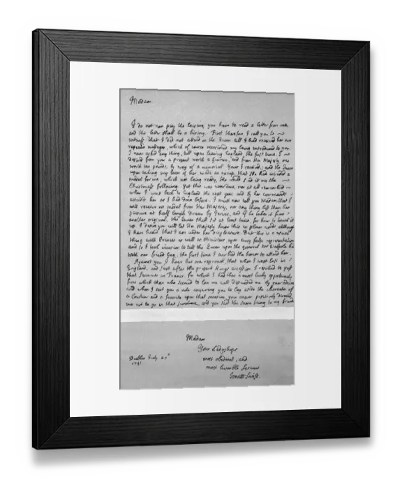 Framed Print : Letter Written by Jonathan Swift Framed Print : Letter Written by Jonathan Swift