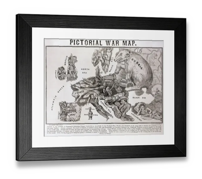 Framed Print : Political War Map Of Europe
