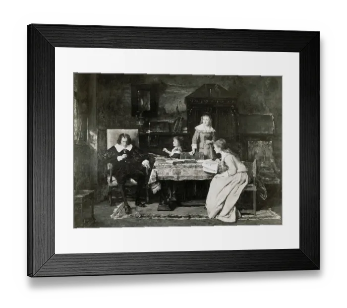 Framed Print : Milton Dictating to His Daughters Framed Print : Milton Dictating to His Daughters
