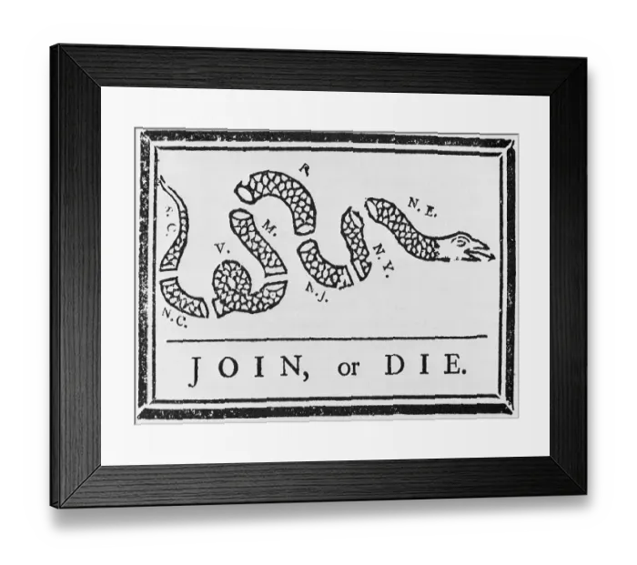 Framed Print : Join or Die Framed Print : Join or Die
