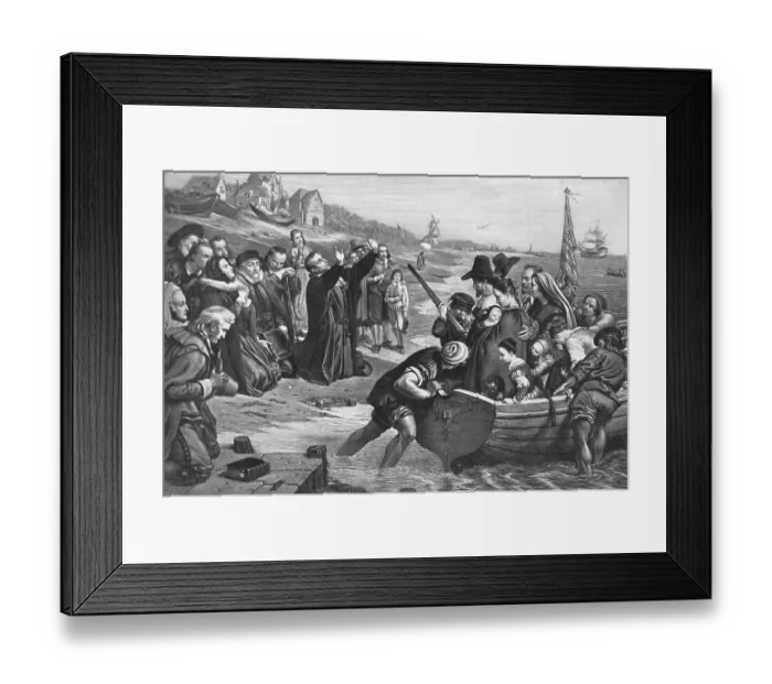 Framed Print : Puritans Leaving for New World Framed Print : Puritans Leaving for New World