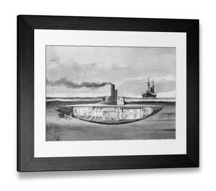 Framed Print : Early Submarine Framed Print : Early Submarine