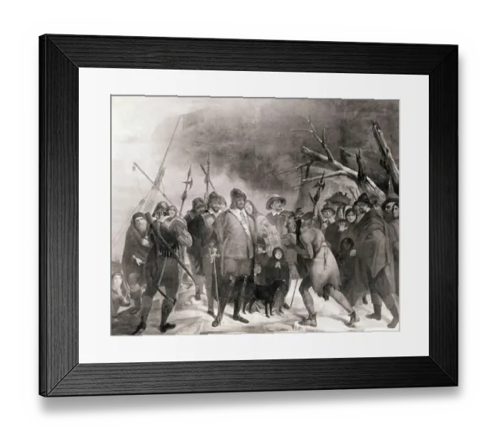 Framed Print : Landing of Pilgrims at Plymouth Rock Framed Print : Landing of Pilgrims at Plymouth Rock
