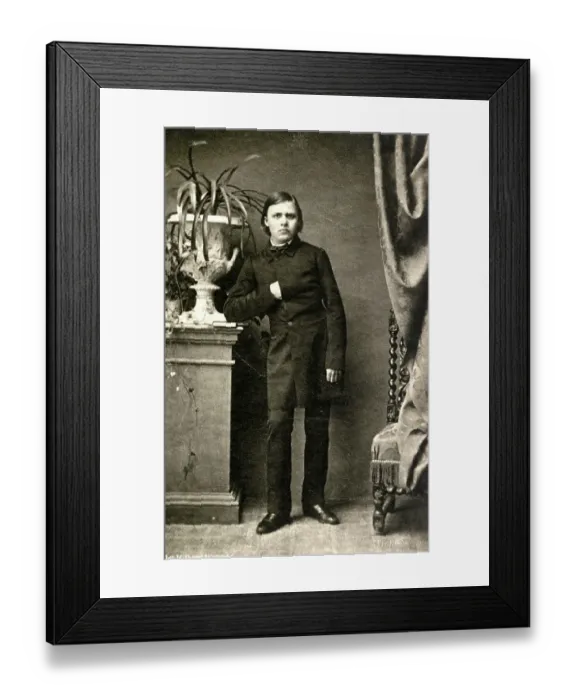 Framed Print : Friederich Nietzsche Posing for Camera Framed Print : Friederich Nietzsche Posing for Camera