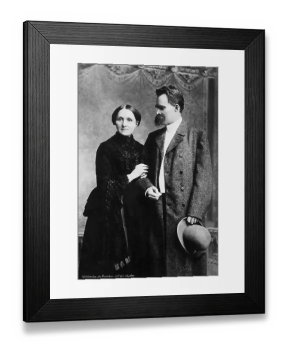Framed Print : German Philosopher Friedrich Nietzsche and Mother Framed Print : German Philosopher Friedrich Nietzsche and Mother