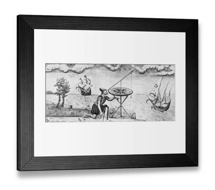 Framed Print : Astrologer Looking Through an Astrolabe Framed Print : Astrologer Looking Through an Astrolabe