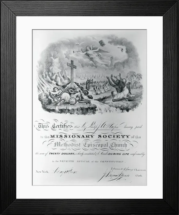 Framed Print : Portrait of Missionary Society Certificate Framed Print : Portrait of Missionary Society Certificate