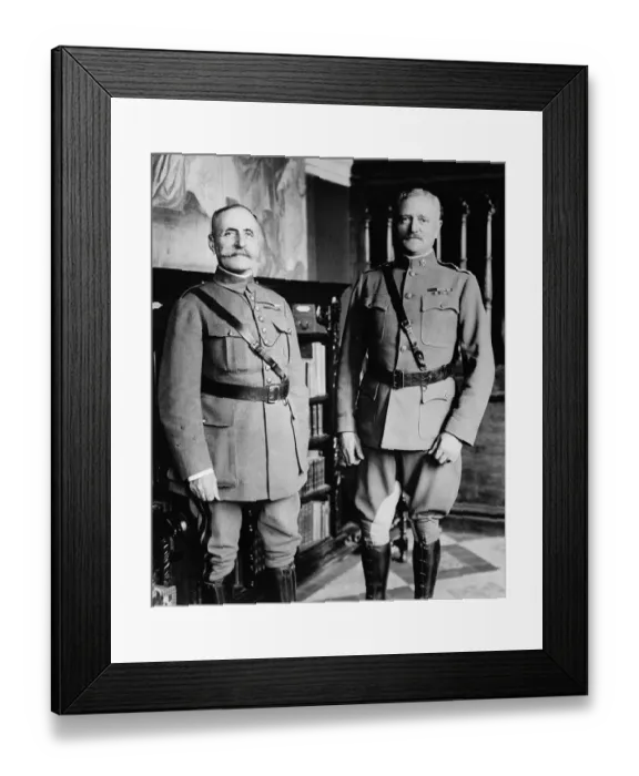 Framed Print : Ferdinand Foch & Gen Pershing In Office Framed Print : Ferdinand Foch & Gen Pershing In Office