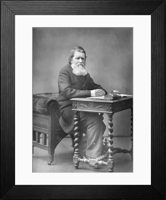Framed Print : Writer John Ruskin at Desk Framed Print : Writer John Ruskin at Desk