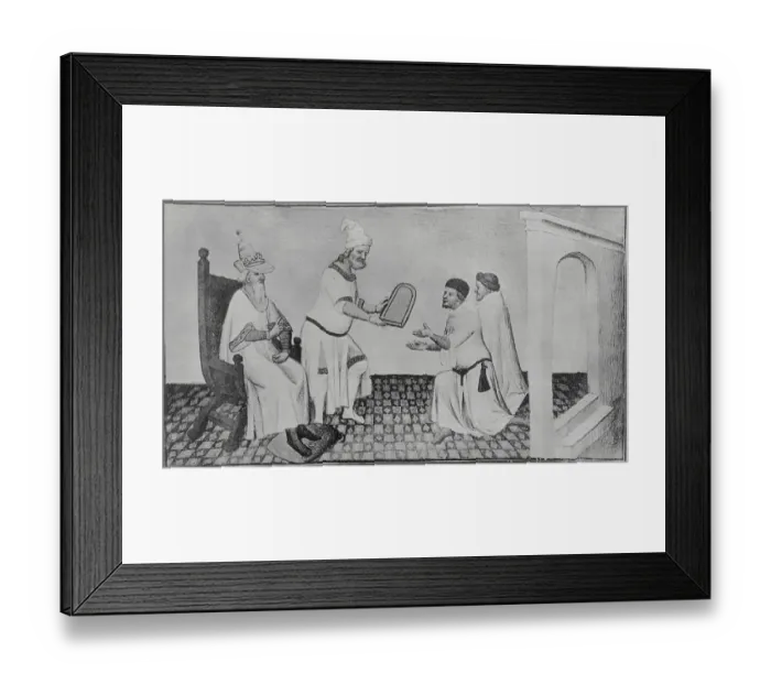 Framed Print : Kublai Khan Presenting Tablet Framed Print : Kublai Khan Presenting Tablet