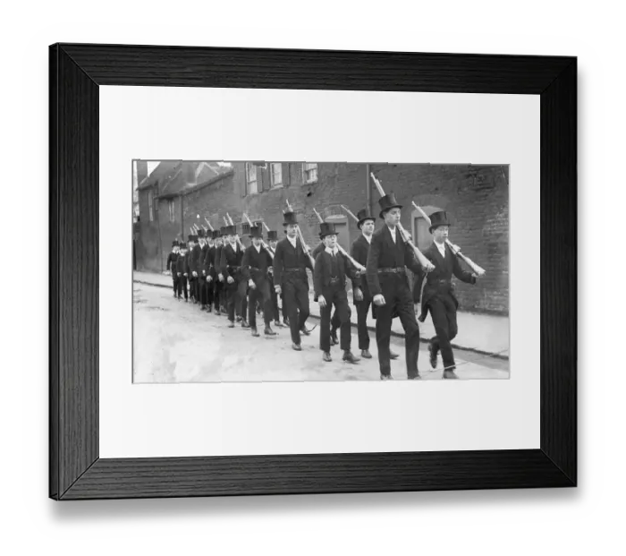 Framed Print : Eton Students Marching Framed Print : Eton Students Marching