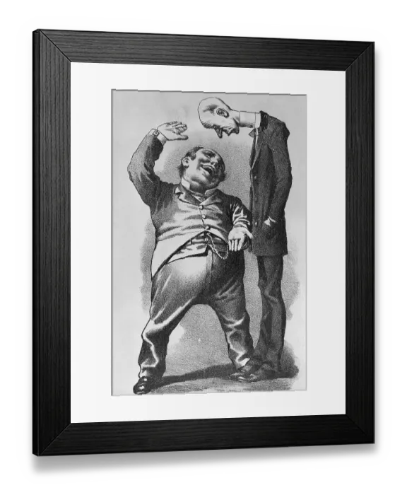 Framed Print : Two Unusual Caricatures Side by Side Framed Print : Two Unusual Caricatures Side by Side