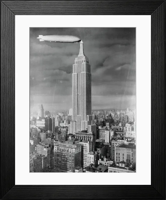 Framed Print : Dirigible Docked at Empire State Building Framed Print : Dirigible Docked at Empire State Building