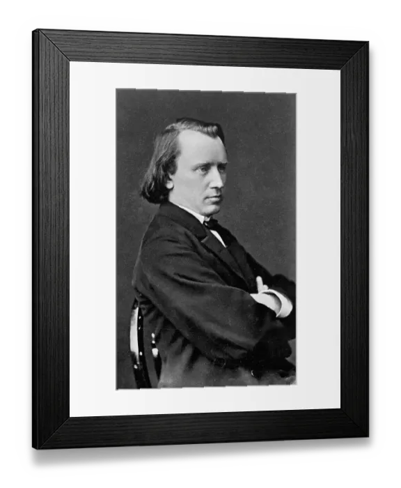Framed Print : Composer Johannes Brahms with Arms Folded