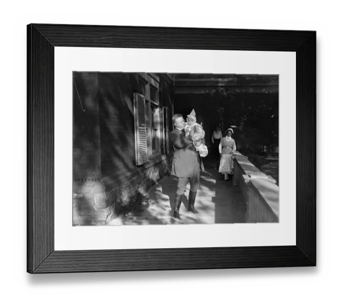 Framed Print : Theodore Roosevelt W / His Grandchild