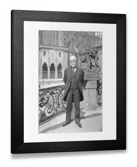Framed Print : Thomas G Masaryk Standing On Balcony Framed Print : Thomas G Masaryk Standing On Balcony