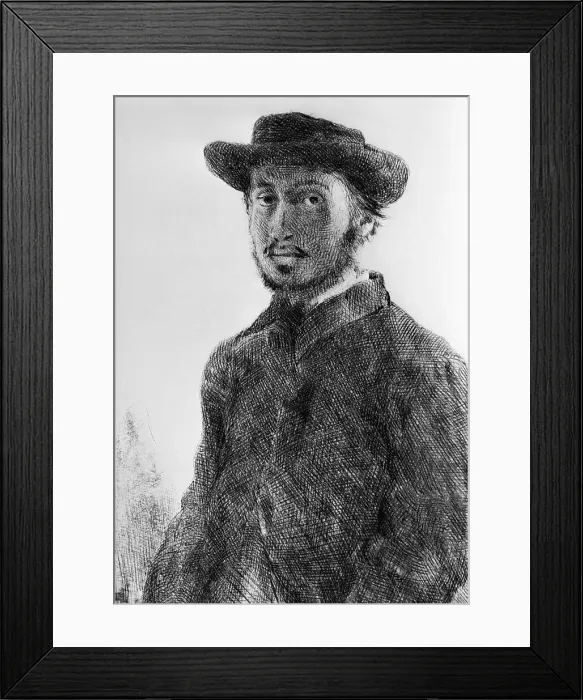 Framed Print : Self-Portrait of Impressionist Painter Edgar Degas Framed Print : Self-Portrait of Impressionist Painter Edgar Degas