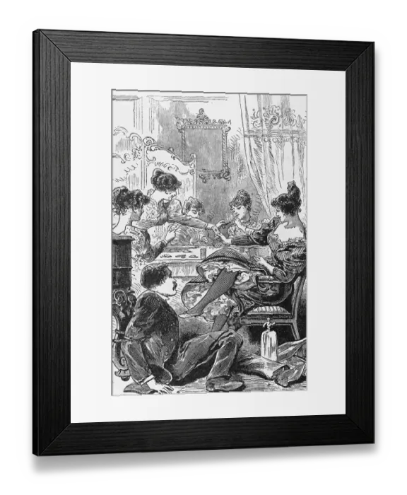 Framed Print : Women Taking a Advantage of a Men Framed Print : Women Taking a Advantage of a Men