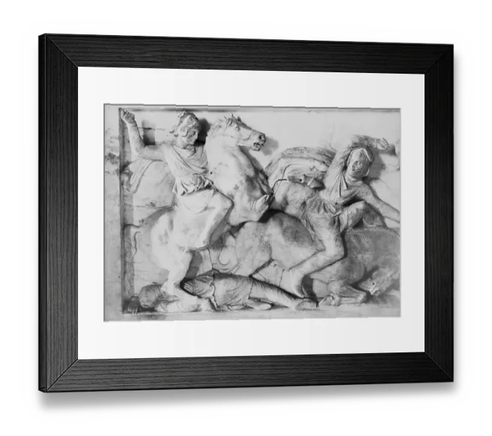 Framed Print : Alexander Sarcophagus During Battle Framed Print : Alexander Sarcophagus During Battle