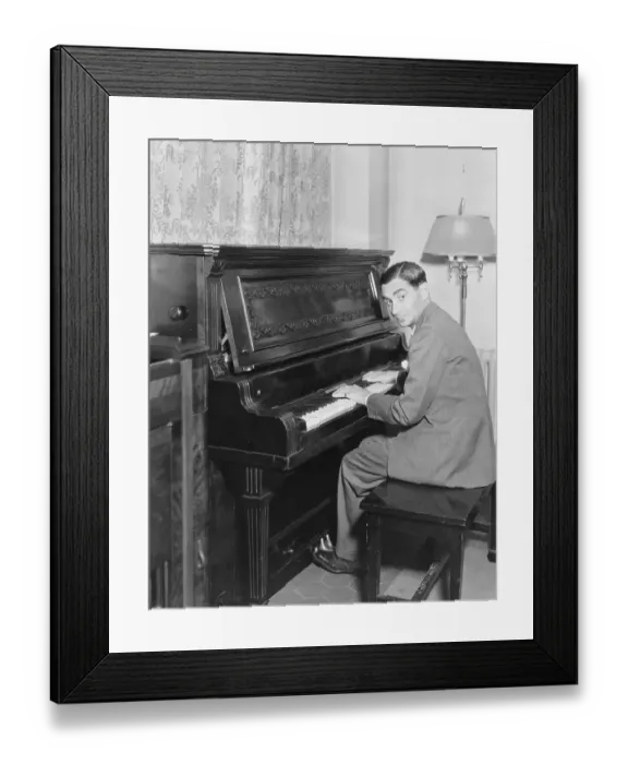 Framed Print : Irving Berlin Playing His Trick Piano Framed Print : Irving Berlin Playing His Trick Piano