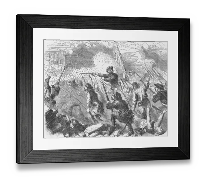 Framed Print : Giuseppe Garibaldi Fighting with His Troops Framed Print : Giuseppe Garibaldi Fighting with His Troops