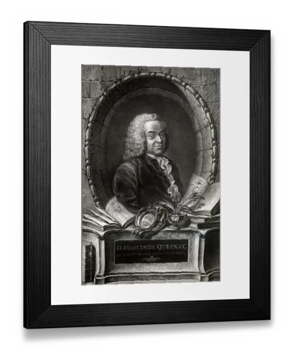Framed Print : Portrait of Francois Quesnay Framed Print : Portrait of Francois Quesnay