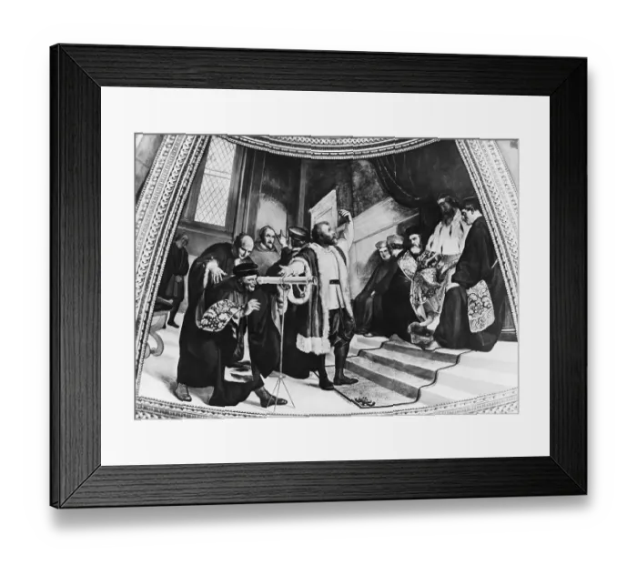 Framed Print : Galileo Demonstrating Telescope Framed Print : Galileo Demonstrating Telescope