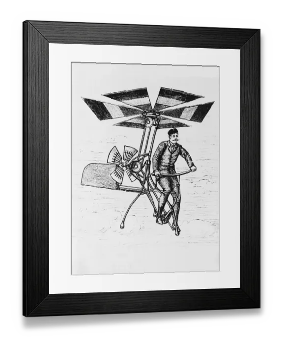 Framed Print : Delpard's Air Velocipede Framed Print : Delpard's Air Velocipede