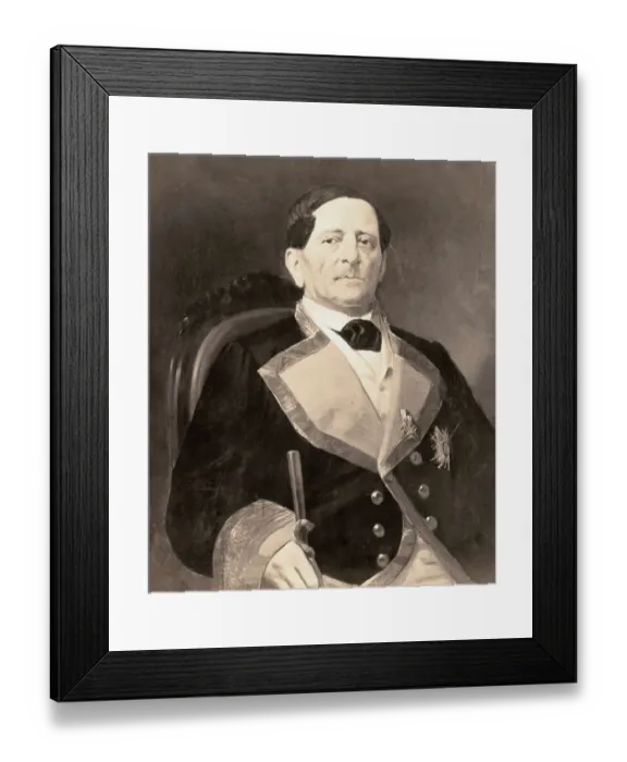 Framed Print : Portrait of Antonio Lopez de Santa Anna Framed Print : Portrait of Antonio Lopez de Santa Anna