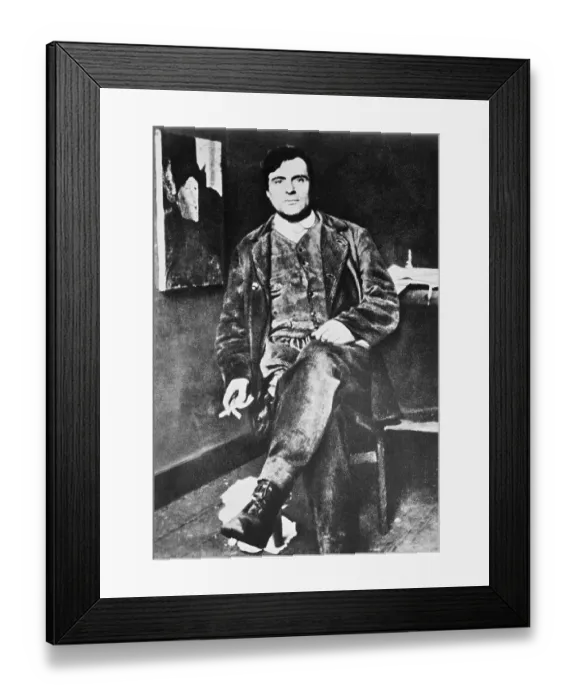 Framed Print : Amadeo Modigliani Wearing Suit Framed Print : Amadeo Modigliani Wearing Suit