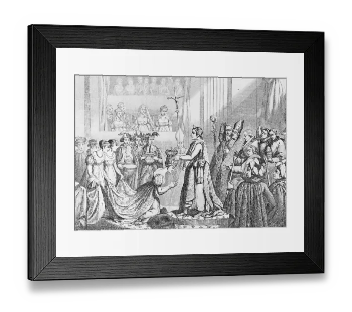 Framed Print : Napoleon Crowning Josephine