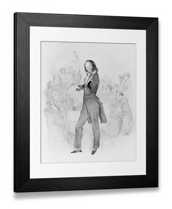Framed Print : Violinist and Composer Nicolo Paganini Playing Violin Framed Print : Violinist and Composer Nicolo Paganini Playing Violin