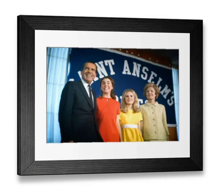 Framed Print : Richard Nixon and Family Greeting Supporters Framed Print : Richard Nixon and Family Greeting Supporters