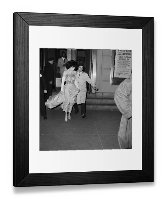 Framed Print : Police Leading Transvestite From Hall Framed Print : Police Leading Transvestite From Hall