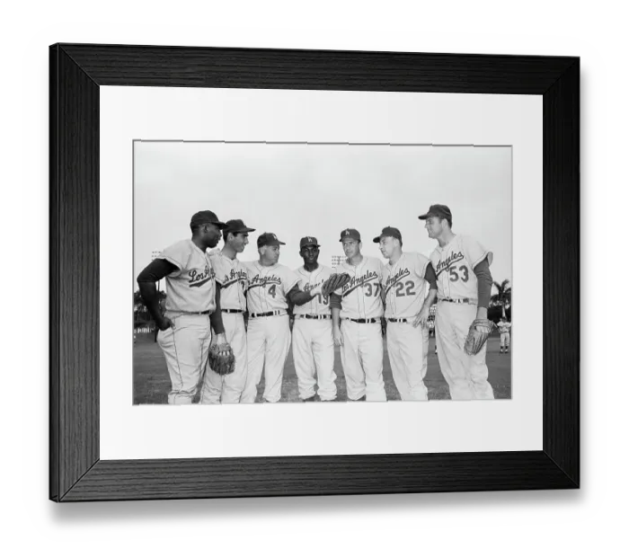 Framed Print : Group Of Dodgers Posing Framed Print : Group Of Dodgers Posing